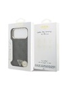 Guess Guess PU Leather 4G Strass Triangle Logo Gold Frame MagSafe Zadní Kryt pro iPhone 18 Pro Max Black