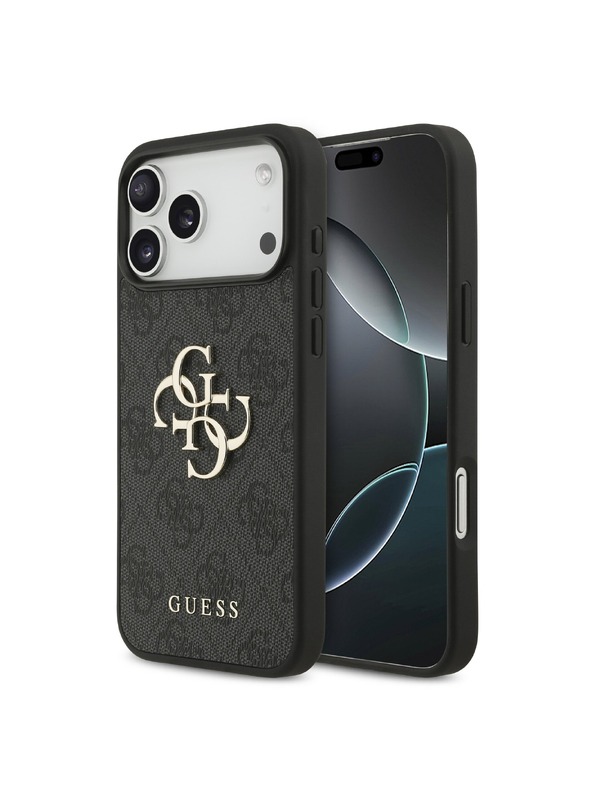 Guess Guess PU 4G Metal Logo Zadní Kryt pro iPhone 18 Pro Max Grey