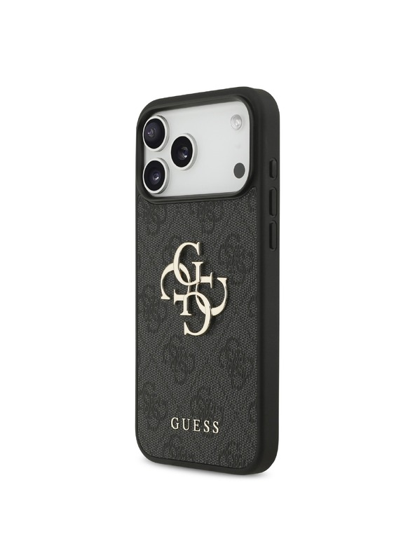 Guess Guess PU 4G Metal Logo Zadní Kryt pro iPhone 18 Pro Max Grey