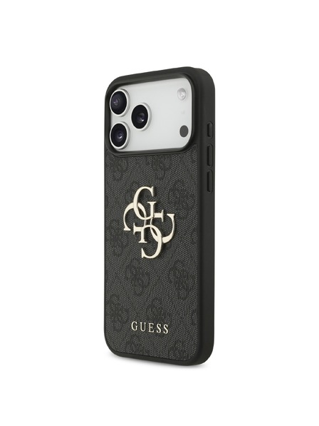 Guess Guess PU 4G Metal Logo Zadní Kryt pro iPhone 18 Pro Max Grey