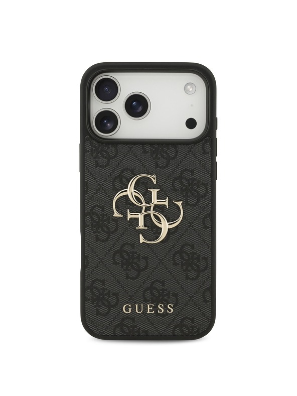 Guess Guess PU 4G Metal Logo Zadní Kryt pro iPhone 18 Pro Max Grey