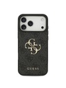 Guess Guess PU 4G Metal Logo Zadní Kryt pro iPhone 18 Pro Max Grey