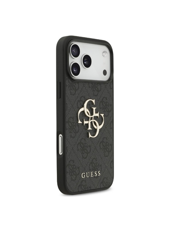 Guess Guess PU 4G Metal Logo Zadní Kryt pro iPhone 18 Pro Max Grey