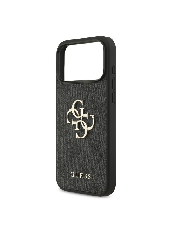 Guess Guess PU 4G Metal Logo Zadní Kryt pro iPhone 18 Pro Max Grey