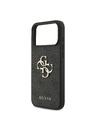 Guess Guess PU 4G Metal Logo Zadní Kryt pro iPhone 18 Pro Max Grey