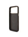 Guess Guess PU Leather 4G Strass Triangle Logo Gold Frame MagSafe Zadní Kryt pro iPhone 18 Pro Max Brown