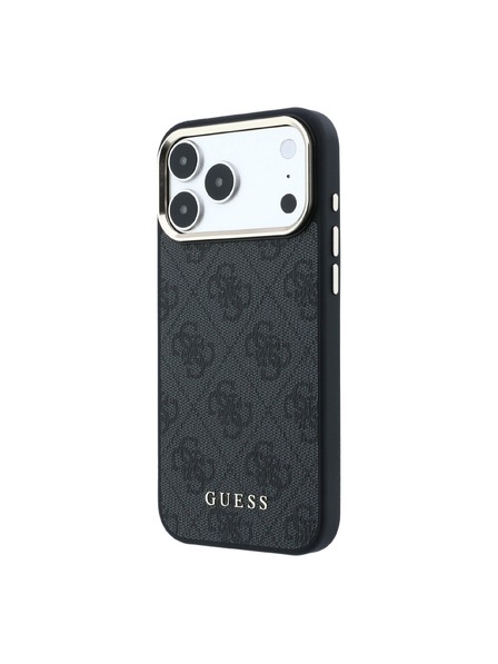 Guess Guess PU Leather 4G Gold Frame MagSafe Zadní Kryt pro iPhone 18 Pro Max Black