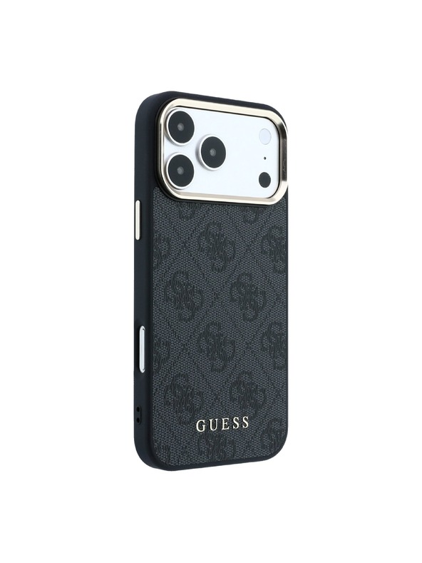 Guess Guess PU Leather 4G Gold Frame MagSafe Zadní Kryt pro iPhone 18 Pro Max Black