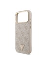 Guess Guess PU Leather 4G Strass Triangle Logo Gold Frame MagSafe Zadní Kryt pro iPhone 18 Pro Max Pink