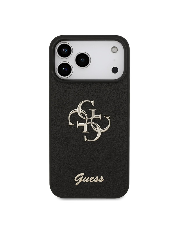 Guess Guess PU Fixed Glitter 4G Metal Logo Zadní Kryt pro iPhone 18 Pro Max Black