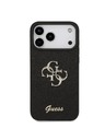 Guess Guess PU Fixed Glitter 4G Metal Logo Zadní Kryt pro iPhone 18 Pro Max Black