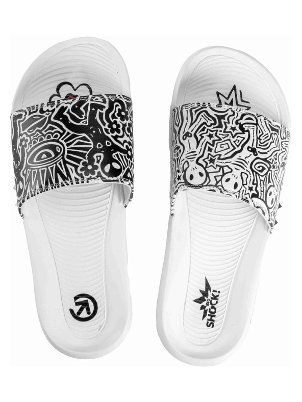 Meatfly Meatfly pantofle Tonny Big Shock White / Black