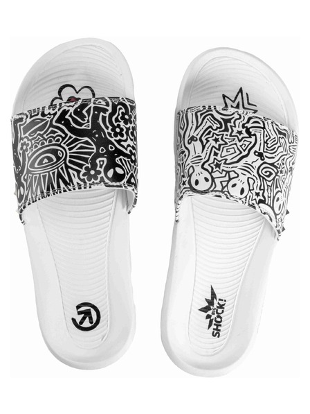 Meatfly Meatfly pantofle Tonny Big Shock White / Black