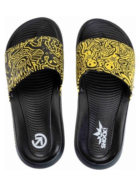 Meatfly Meatfly pantofle Tonny Big Shock Black / Yellow