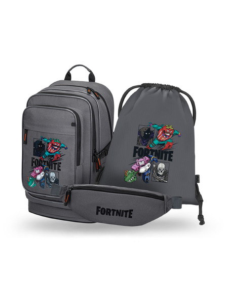 BAAGL  BAAGL SET 3 Cubic Fortnite Squad: batoh, sáček, ledvinka GRS