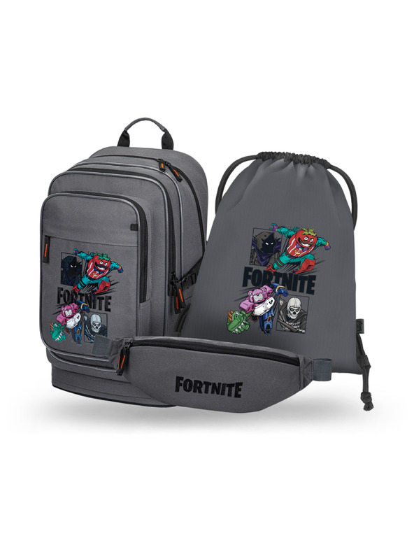 BAAGL  BAAGL SET 3 Cubic Fortnite Squad: batoh, sáček, ledvinka GRS
