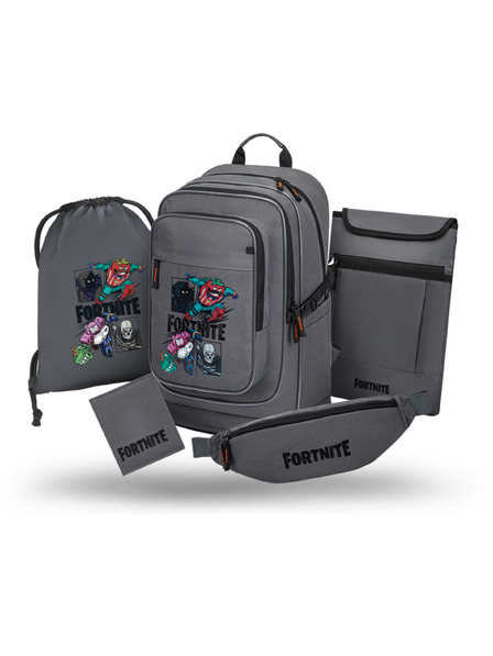 BAAGL  BAAGL SET 5 Cubic Fortnite Squad: batoh, sáček, ledvinka, obal na notebook, peněženka GRS