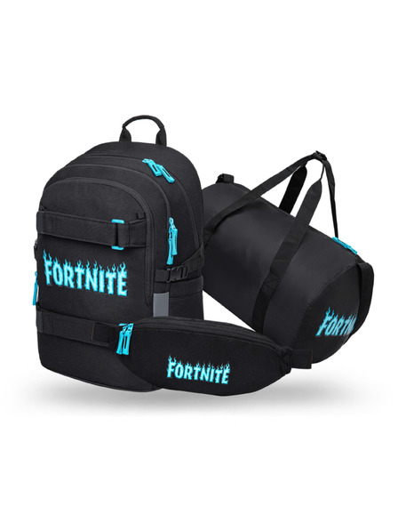 BAAGL  BAAGL SET 3 Skate Fortnite Blue: batoh, sportovní taška, ledvinka GRS