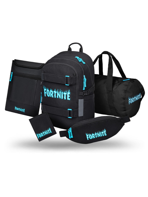 BAAGL  BAAGL SET 5 Skate Fortnite Blue: batoh, sportovní taška, ledvinka, obal na notebook, peněženka GRS