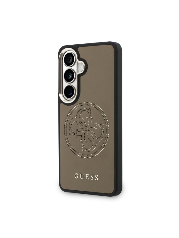 Guess Guess PU Perforated 4G Logo Magnetic Zadní Kryt pro Samsung Galaxy S26 Brown