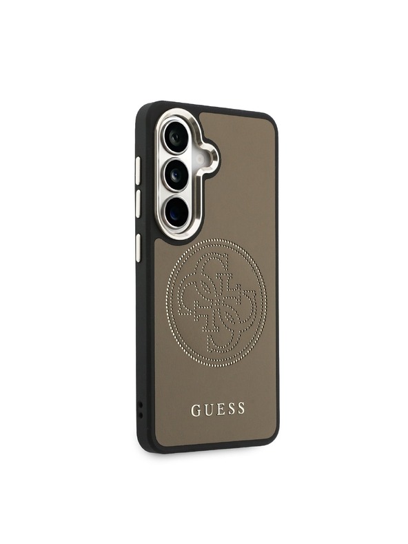 Guess Guess PU Perforated 4G Logo Magnetic Zadní Kryt pro Samsung Galaxy S26 Brown
