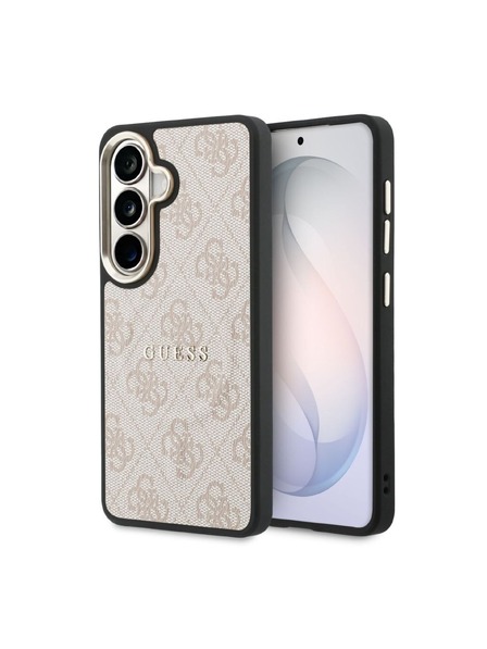 Guess Guess PU Leather 4G Gold Frame Magnetic Zadní Kryt pro Samsung Galaxy S26 Pink