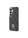 Guess Guess PU Leather 4G Strass Logo Gold Frame Magnetic Zadní Kryt pro Samsung Galaxy S26 Black