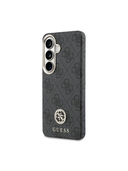 Guess Guess PU Leather 4G Strass Logo Gold Frame Magnetic Zadní Kryt pro Samsung Galaxy S26 Black