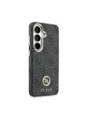 Guess Guess PU Leather 4G Strass Logo Gold Frame Magnetic Zadní Kryt pro Samsung Galaxy S26 Black