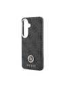 Guess Guess PU Leather 4G Strass Logo Gold Frame Magnetic Zadní Kryt pro Samsung Galaxy S26 Black