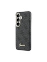 Guess Guess PU 4G Script Metal Logo Magnetic Zadní Kryt pro Samsung Galaxy S26 Black