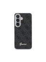 Guess Guess PU 4G Script Metal Logo Magnetic Zadní Kryt pro Samsung Galaxy S26 Black