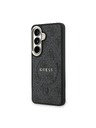 Guess Guess PU Leather 4G Gold Frame Magnetic Zadní Kryt pro Samsung Galaxy S26 Black