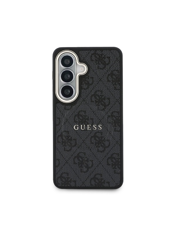 Guess Guess PU Leather 4G Gold Frame Magnetic Zadní Kryt pro Samsung Galaxy S26 Black
