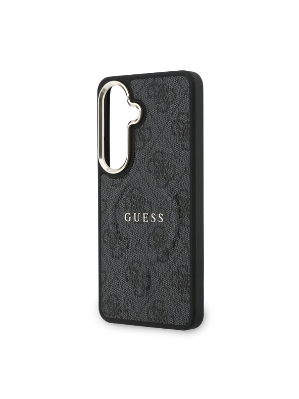 Guess Guess PU Leather 4G Gold Frame Magnetic Zadní Kryt pro Samsung Galaxy S26 Black