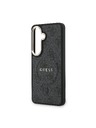 Guess Guess PU Leather 4G Gold Frame Magnetic Zadní Kryt pro Samsung Galaxy S26 Black