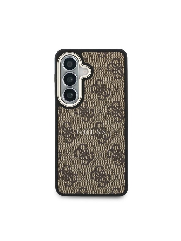 Guess Guess PU Leather 4G Gold Frame Magnetic Zadní Kryt pro Samsung Galaxy S26 Brown