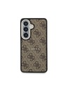 Guess Guess PU Leather 4G Gold Frame Magnetic Zadní Kryt pro Samsung Galaxy S26 Brown