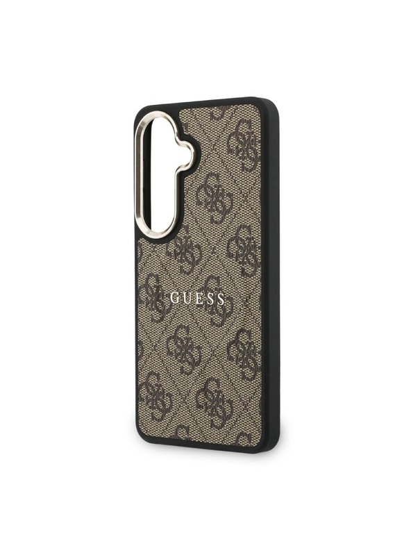 Guess Guess PU Leather 4G Gold Frame Magnetic Zadní Kryt pro Samsung Galaxy S26 Brown