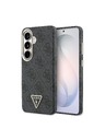 Guess Guess PU Leather 4G Strass Triangle Logo Gold Frame Magnetic Zadní Kryt pro Samsung Galaxy S26 Black
