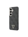 Guess Guess PU Leather 4G Strass Triangle Logo Gold Frame Magnetic Zadní Kryt pro Samsung Galaxy S26 Black