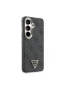 Guess Guess PU Leather 4G Strass Triangle Logo Gold Frame Magnetic Zadní Kryt pro Samsung Galaxy S26 Black