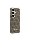 Guess Guess PU 4G Script Metal Logo Magnetic Zadní Kryt pro Samsung Galaxy S26 Brown