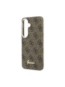 Guess Guess PU 4G Script Metal Logo Magnetic Zadní Kryt pro Samsung Galaxy S26 Brown