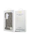 Guess Guess PU 4G Script Metal Logo Magnetic Zadní Kryt pro Samsung Galaxy S26 Brown