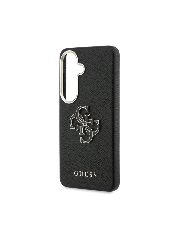 Guess Guess PU Grained 4G Resin Metal Logo Zadní Kryt pro Samsung Galaxy S26 Black