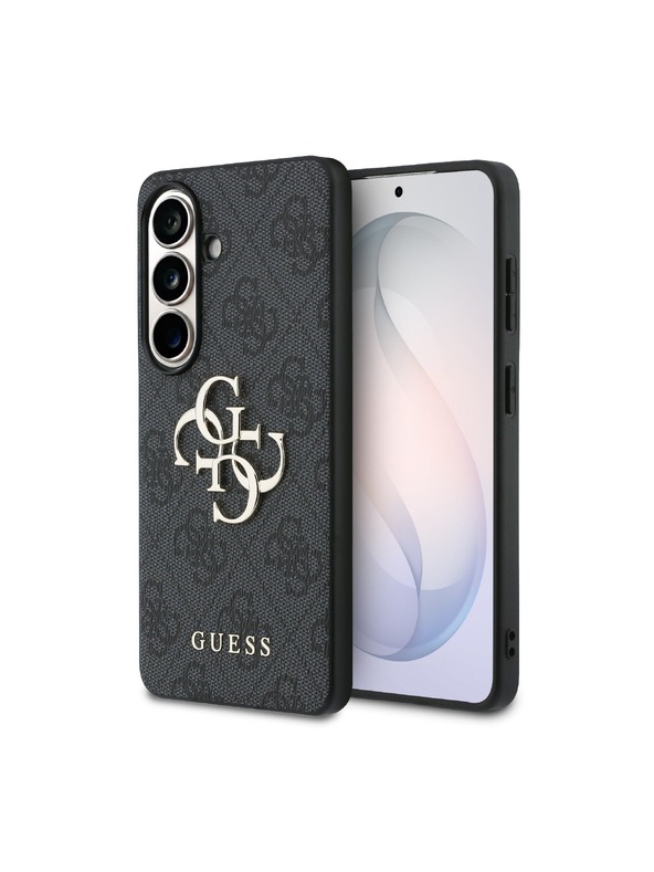 Guess Guess PU 4G Metal Logo Zadní Kryt pro Samsung Galaxy S26 Grey