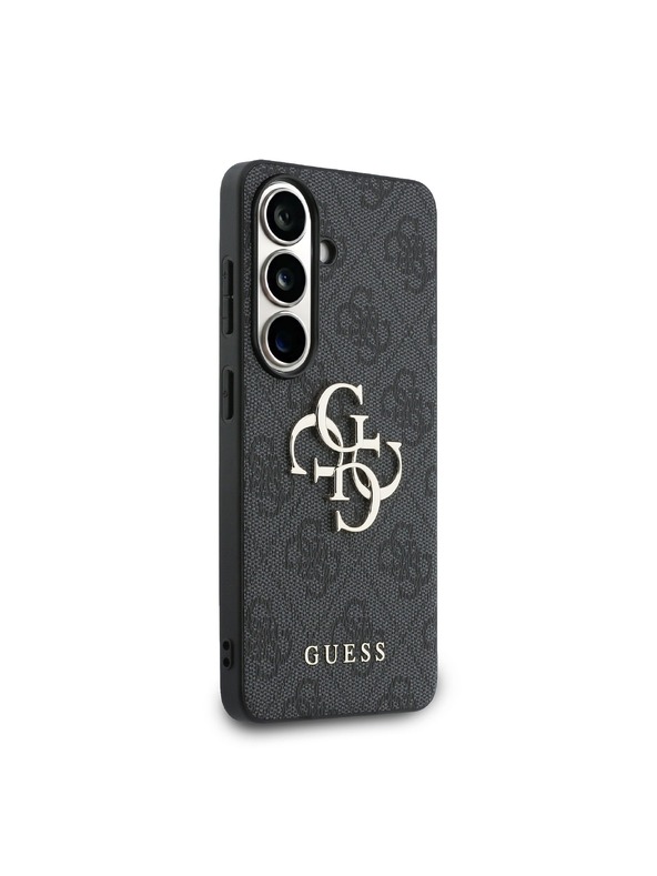 Guess Guess PU 4G Metal Logo Zadní Kryt pro Samsung Galaxy S26 Grey