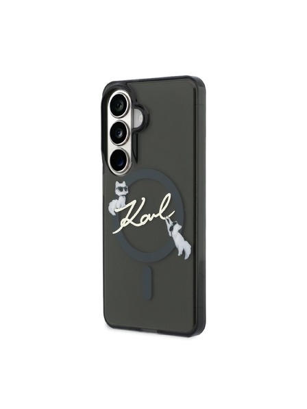 Karl Lagerfeld Karl Lagerfeld IML Choupette Karl Script Logo Magnetic Zadní Kryt pro Samsung Galaxy S26 Black