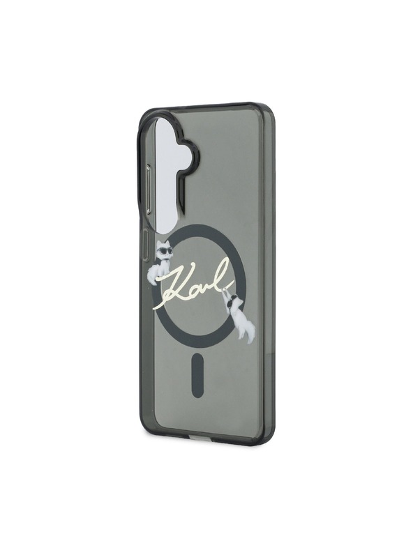 Karl Lagerfeld Karl Lagerfeld IML Choupette Karl Script Logo Magnetic Zadní Kryt pro Samsung Galaxy S26 Black